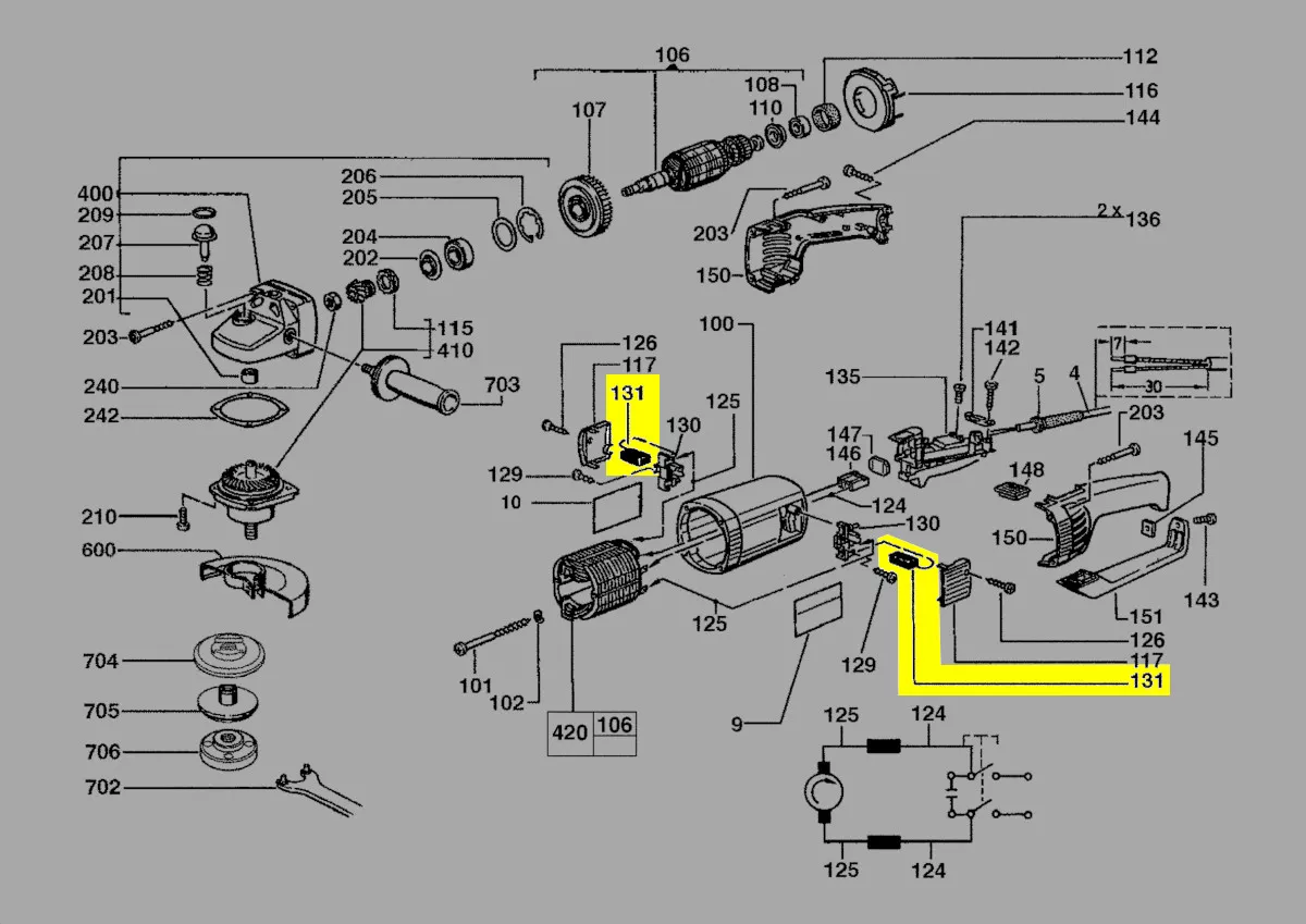 Balais charbon réf. 4931369479 AEG